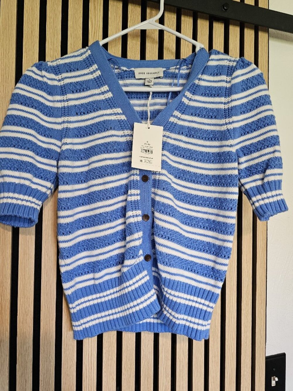 Free Assembly Crochet Cardigan + Scoop Coral Top, Size S, NWT